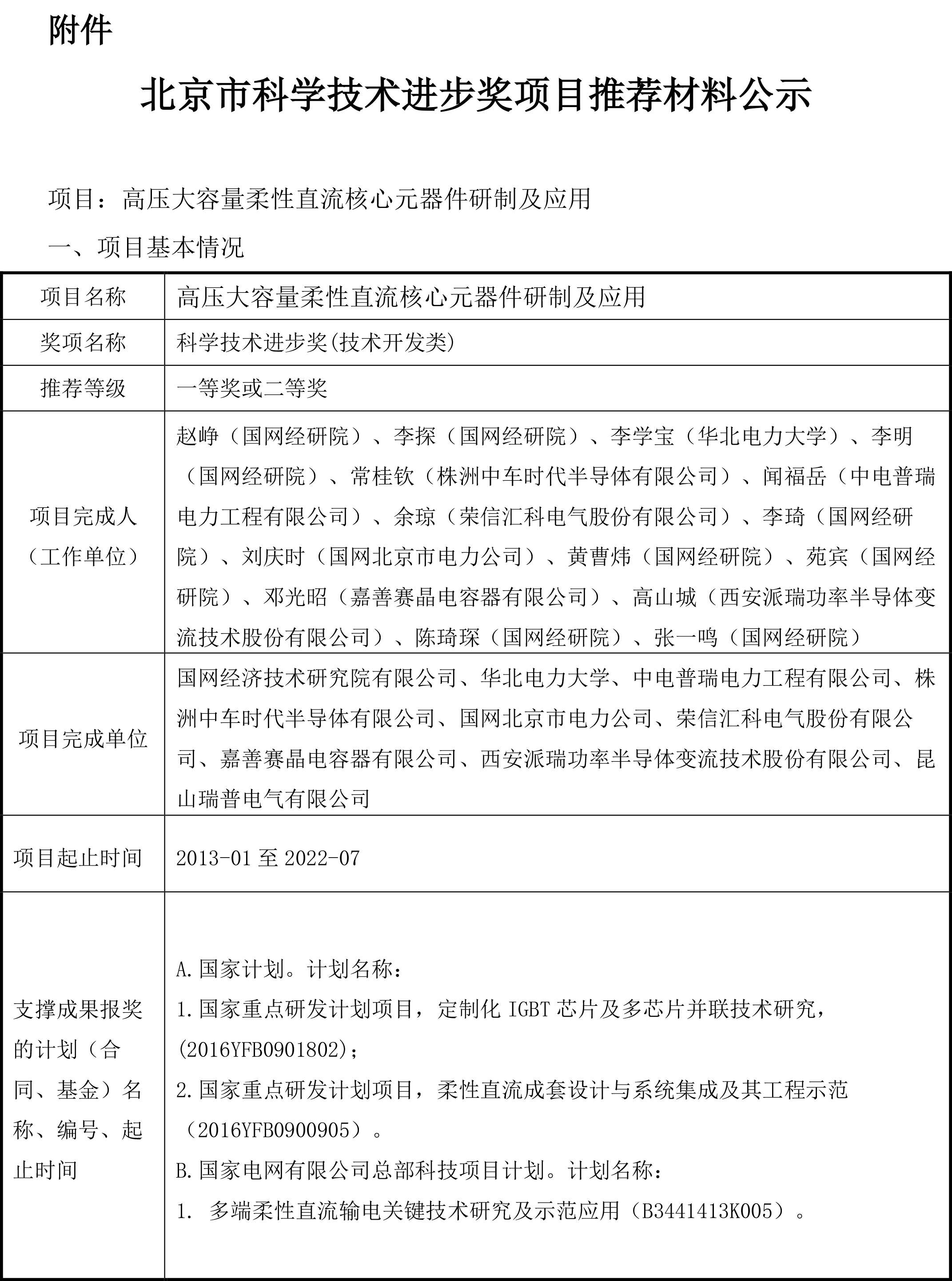 嘉善賽晶電容器有限公司推薦北京市科學技術(shù)獎候選項目的公示